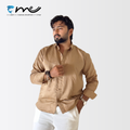 Midnight Brown - Men's Brown Shine Full-Sleeve Casual Shirt